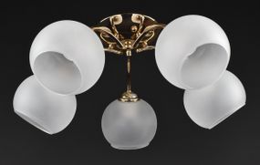 Люстра стельова на 5 лампочок 27425 Золото 21х50х50 см.