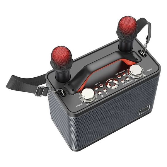 Портативна колонка XPRO BS57 валіза 30Вт, USB, SD, FM радіо, Bluetooth, 2 мікрофони, ДК (41912-BS57_2774) | Зображення 4