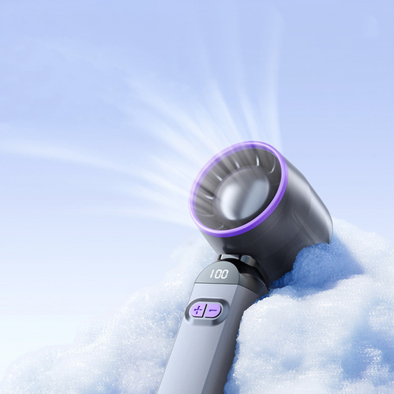 Вентилятор портативний настільний ручний Handheld fan LY-937 із вбудованим акумулятором та з цифровим дисплеєм, 5 швидкостей | Зображення 1