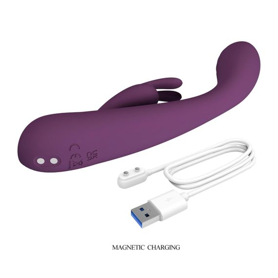 Вібратор - Pretty Love Emma Powerful Silicone Rabbit Vibrator Sex Aura | Зображення 6