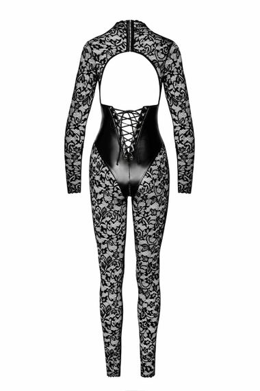 Комбинезон кружевной Noir Handmade Enigma F299 с молнией, черный, размер M Sex Aura | Зображення 5