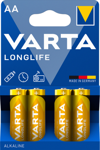 Батарейка VARTA LONGLIFE AA BLI 4 ШТ