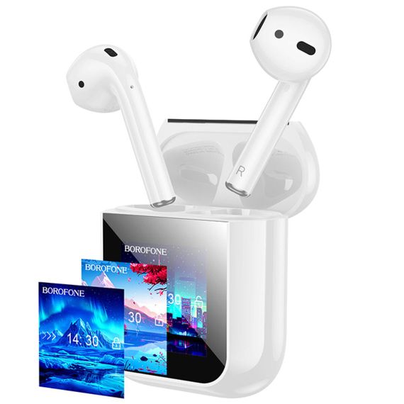 Беспроводные наушники BOROFONE BW86 Brocade true wireless BT headset with touch screen White