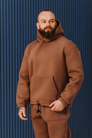 Костюм оверсайз зима преміумкоричневий S XL | Зображення 2
