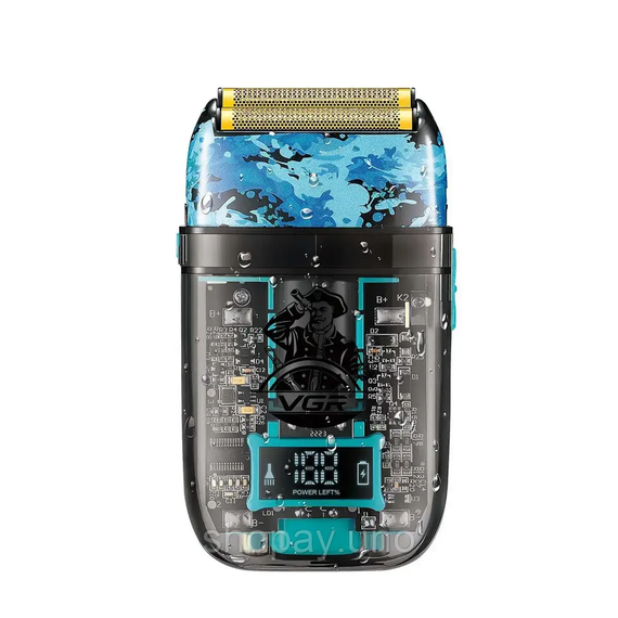 Электробритва VGR V-352 шейвер, двойное лезвие, IPX5, LED Display