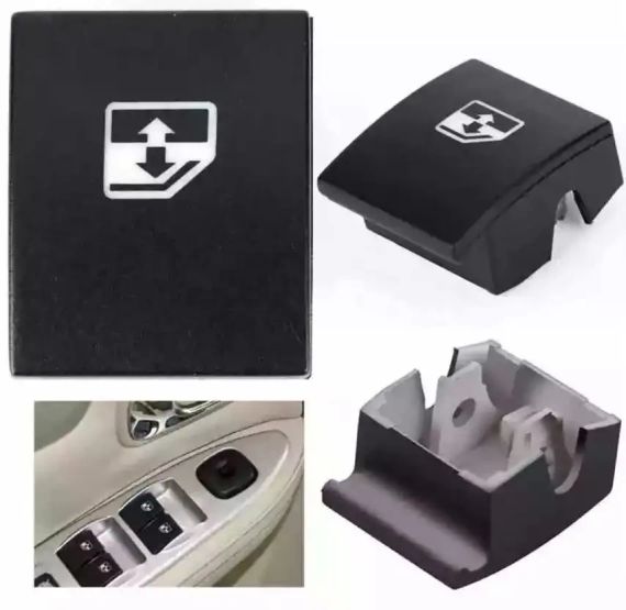 Opel Astra Zafira Tigra накладка кнопки склопідіймача (склопідйомника) чорна, 62404447Y Опель Астра Зафіра Тігра | Зображення 3