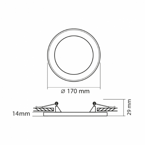 LED Світильник врізний 12W+4W 5000+2700К з декоративною підсвіткою VL-DL4R-1252 Videx | Зображення 4