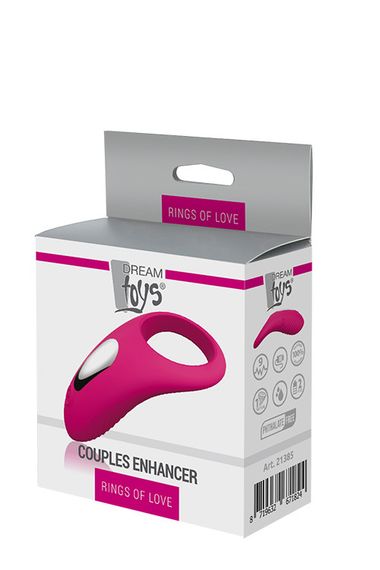 Ерекційне віброкільце RINGS OF LOVE COUPLES ENHANCER MAGENTA | Зображення 1