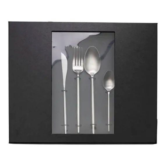 Набір столових приборів 24 предмети столовий набір на 6 персон Сріблястий HP-20-16 | Зображення 3