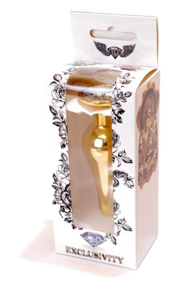 Анальная пробка - Jewellery Gold BUTT PLUG- Clear sexstyle | Зображення 4