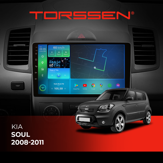 Штатна магнітола Torssen  Kia Soul 08-11 FL9 4+64Gb 4G Carplay DSP