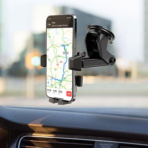 Автотримач Hoco CA83 David one-button (center console) Black | Зображення 6