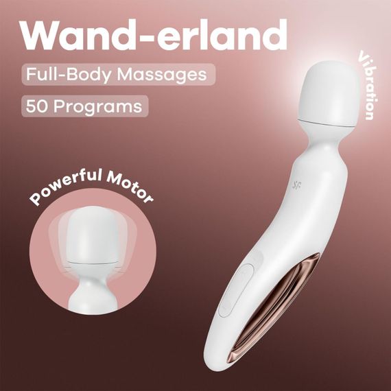 Вибромассажер Satisfyer Wand-erland (White/Rosegold) (мятая упаковка!!!) sexstyle | Зображення 6
