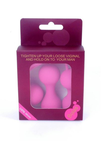 Набір вагінальних кульок - Silicone Kegal Balls Set Pink Sex Aura | Зображення 4