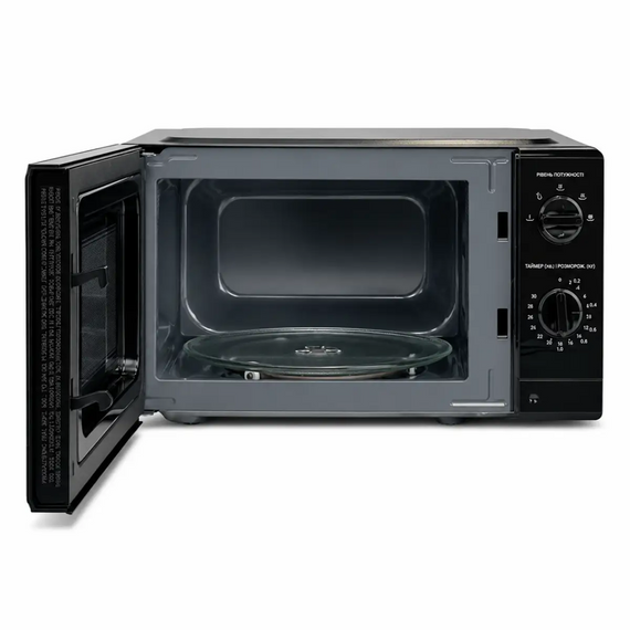 Микроволновая печь Grunhelm 20MX715-B 20 л 5 уровней мощности механическое управление размораживание 700 Вт Черный | Зображення 3