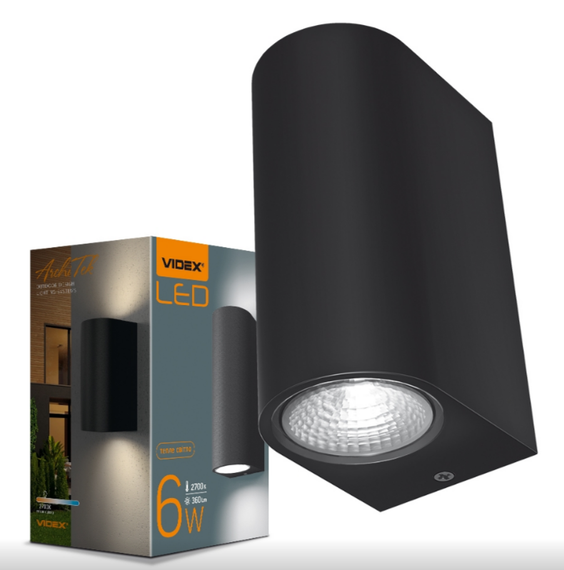 LED Світильник архітектурний VL-AR032-062B 6W 2700K 220-240V IP54 Videx