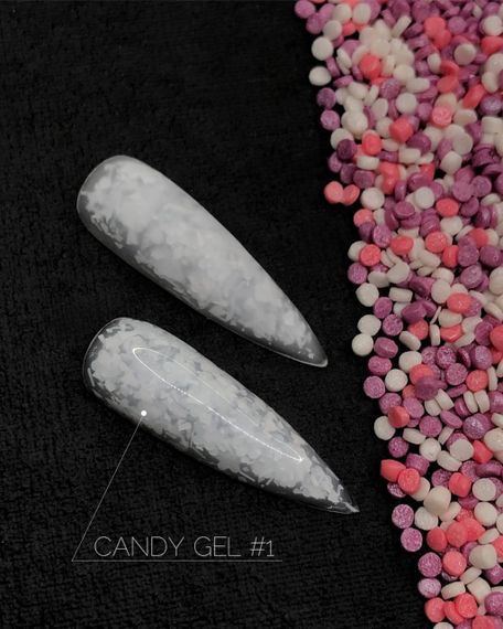 Гель для дизайна ногтей Crooz Candy Gel 01 (белый) 5мл | Зображення 3