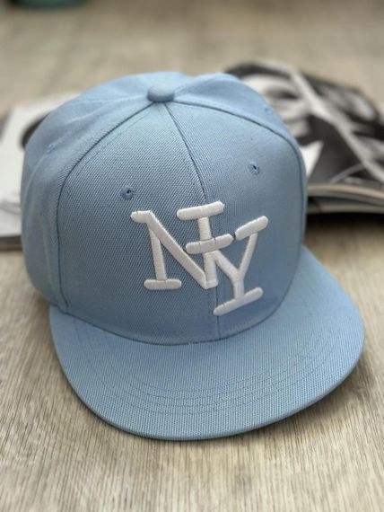 Кепка снепбек (Snapback) Нью-Йорк NY Блакитний 56-61р (9075)