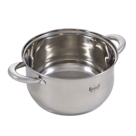 Каструля Krauff Steil 26-238-075, 3.4 л, 20 см, з нержавіючої сталі з кришкою, для всіх типів плит | Зображення 2