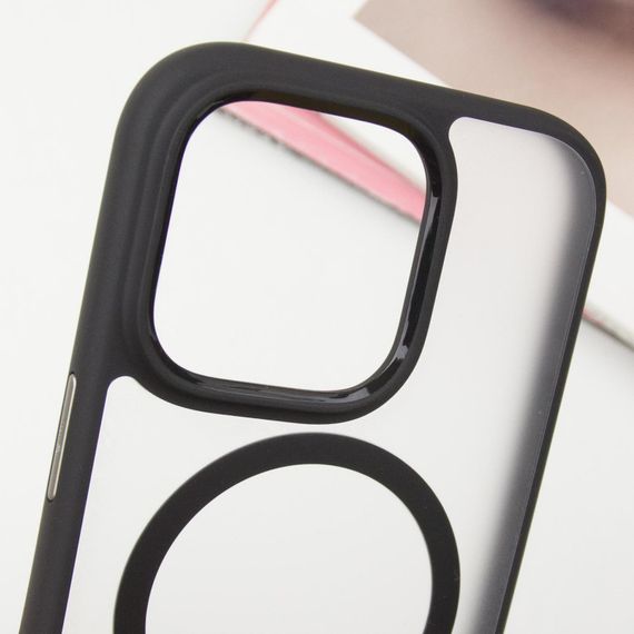 TPU+PC чохол Blueo Skin Friendly Frosted with MagSafe для Apple iPhone 16 Pro Max (6.9") Чорний | Зображення 3