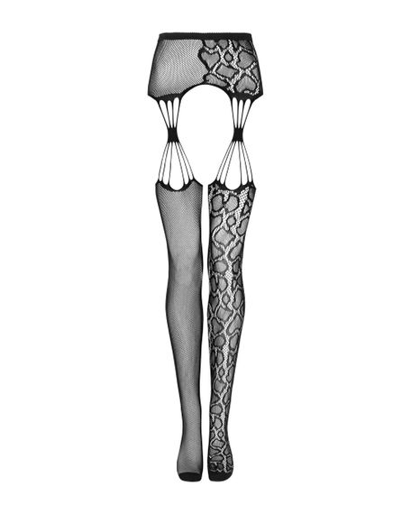 Чулки с поясом Obsessive S821 Черный S/M/L | Зображення 5