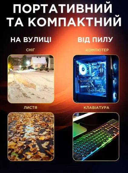 Воздуходувка 2 в 1 беспроводная электрическая для листьев, пылесборник BLOWER LY-4 | Зображення 2