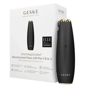 Микротоковая ручка для подтяжки кожи лица GESKE MicroCurrent Face-Lift Pen 6в1 white, Серый