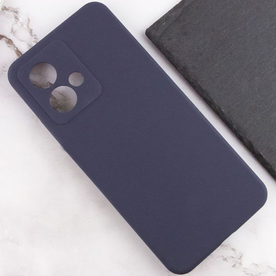 Чехол Silicone Cover Lakshmi Full Camera (AA) для Motorola Moto G84 Синий / Midnight Blue | Зображення 3