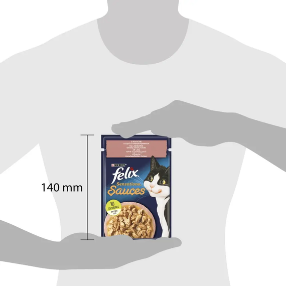 Вологий корм пауч Purina Felix Fantastic для котів із лососем, 85г | Зображення 2
