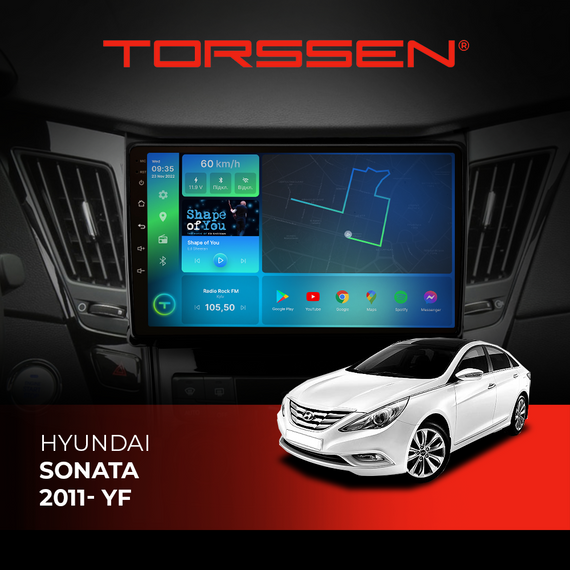 Штатна магнітола Torssen Hyundai Sonata 11- YF FL9 4+64Gb 4G Carplay DSP