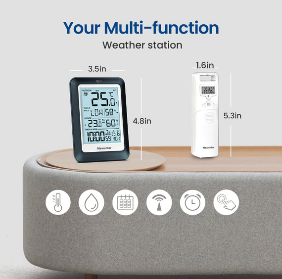 Метеостанція, бездротова домашня Newentor Q8 — всі функції в одному | Зображення 3