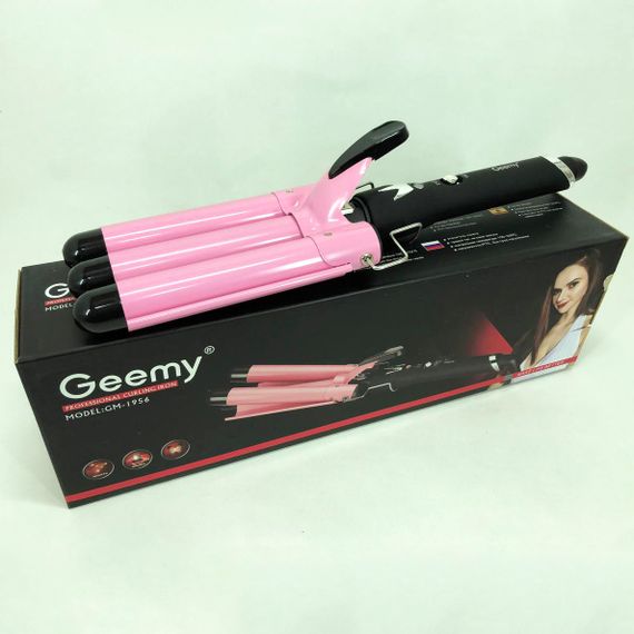 Міні плойка гофре GEMEI GM-1956-25 потрійна, Прилад для завивки волосся, ZG-432 Автоматична плойка | Зображення 1