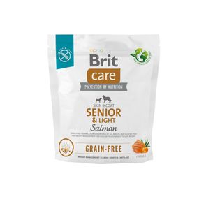 Корм Brit Care Grain Free Senior and Light Salmon сухий з лососем для літніх собак 1 кг