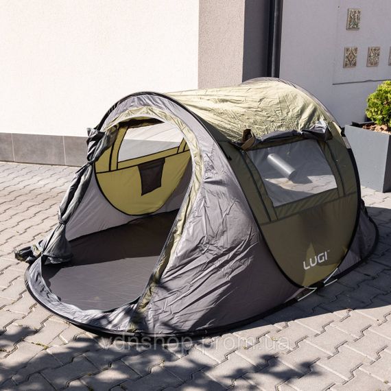 Намет туристичний 245×145×100 (см) кемпінговий для риболовлі 2 х місний Зелений LU-030GR | Зображення 4