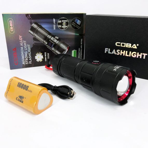 Портативный фонарь с функцией зарядки CB-B53-TG, Тактический сверхъяркий светодиодный фонарь AL-39 | Зображення 1