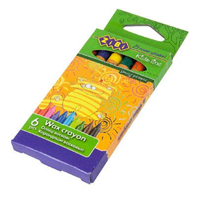 Карандаши цветные ZiBi Kids line восковые, 6 цветов (ZB.2480) - Топ Продаж! | Зображення 1