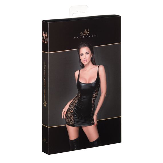 Сукня з мереживними вставками Noir Handmade F229 Powerwetlook dress with lace inserts, S | Зображення 3