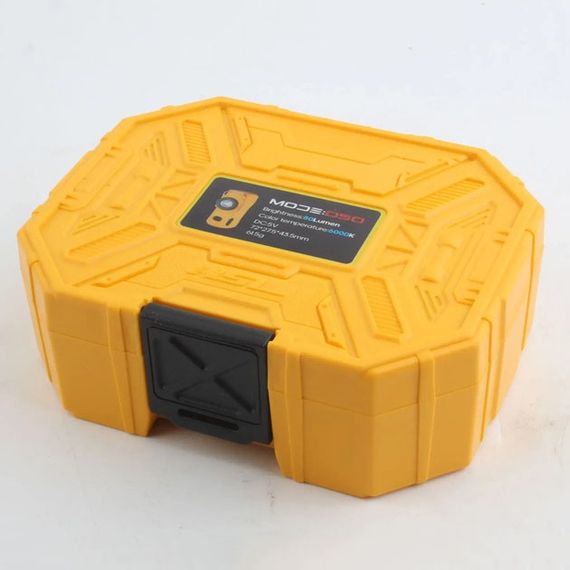 Багатофункціональний армійський ліхтар D50-SMD - індикація заряду, запальничка. Колір: жовтий | Зображення 5