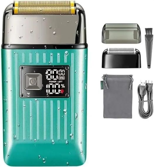 Чоловіча акумуляторна електробритва VGR V-357 шейвер для сухого та вологого гоління, Waterproof IPX6, висувний триммер, LED Display | Зображення 2
