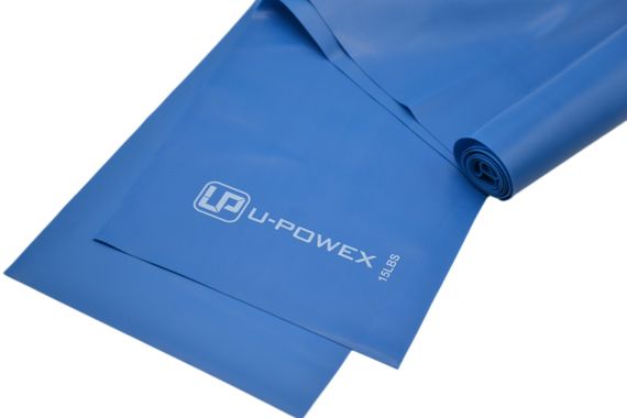 Стрічка-еспандер для фітнесу та реабілітації U-POWEX Stretch Band 0.4мм. (6.8 кг) Blue | Зображення 5