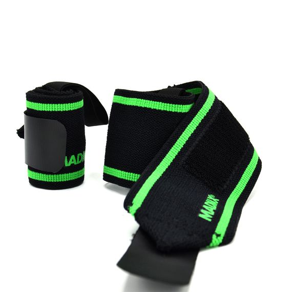 Кистьові бинти MadMax MFA-298 Wrist Wraps 18" Black/Green  (пара) | Зображення 4