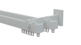 Карнизи для штор стіновий Арин Квадро подвійний Білий 400 див.