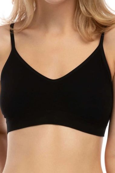 Бюстгальтер-топ з м'якою чашкою Julimex Bamboo Bralette Чорний S | Зображення 3