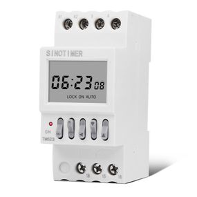 Реле часу Sinotimer TM623, на DIN-рейку, РК-екран, програмований, 16А, 220V