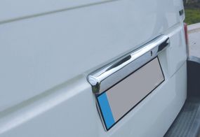 Планка над номером (нерж.) Распашные двери, Carmos - Турецкая сталь для Volkswagen T4 Caravelle/Multivan