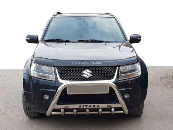 Кенгурятник WT004 (нерж) для Suzuki Grand Vitara 2005-2017 гг | Зображення 1
