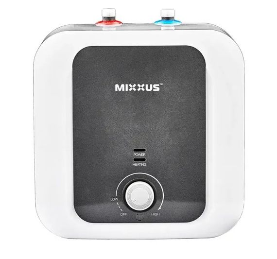 Водонагрівач Mixxus EWH-1210 Small Under під мийкою 10 л, 1500 Вт, "мокрий" ТЕН, вертикальний, квадратний, білий (WH0604)