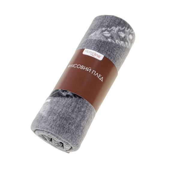 Плед Home Line 64639 Україна 130x160  Поліестер Сірий, Принт