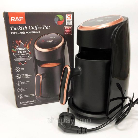 Электрическая турка для настоящего вкуса кофе RAF-R.116 300 мл 600Вт, Электротурка 0.5л ZW-86 | Зображення 2