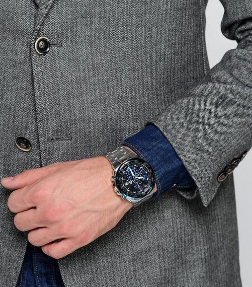 Сталеві чоловічі наручні годинники Casio оригінал Японія Edifice EFR-539D-1A2VUEF зі сталевим браслетом | Зображення 3